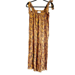 French Grey Women's Mustand Strappy Leopard Print A Line Midi Dress Size S NWOT